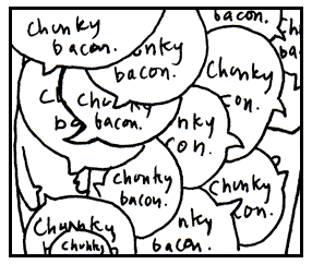 Plenty of chunky bacon pizza to go around.